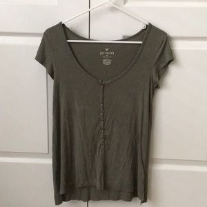 Olive green American eagle shirt